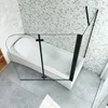 AICA 120cmx140cm Schwarz Badewannenaufsatz 6mm NANO Produktbild-Vorschau 5