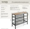 tectake® Schuhregal Wolverhampton 75,5 x 30,5 x 69,5 cm Produktbild-Vorschau 5
