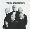 A black and white studio shot of Pitbull, with multiple versions of him appearing in the image, wearing tuxedos. Produktbild-Vorschau
