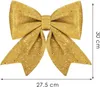 Vianočná mašľa s flitrami 30x27,5 cm zlatá, vianočná Náhľad obrázku produktu 7