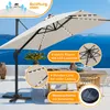 Parasol ogrodowy Izrielar w kolorze kremowym z oświetleniem Podgląd zdjęcia produktu 6