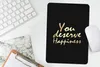 MuchoWow® Mauspad Mousepad Zitate - Glücklich - Gold - Produktbild-Vorschau 5