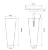Diagrams showing the dimensions and assembly of furniture legs. Náhled obrázku produktu