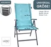 A close-up view of a chair cushion with dimensions indicated by text and arrows. Produktbild-Vorschau