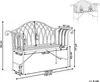 BELIANI Gartenbank Metall Weiß Breite 130 cm für Terrsse Produktbild-Vorschau 3