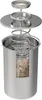 A cutaway illustration of a stainless steel ham cooker with a thermometer on top. Produktbild-Vorschau