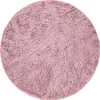 A round, fluffy pink rug. Produktbild-Vorschau
