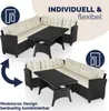 CASARIA® Lounge Angolare Divano in Polyrattan Tavolo Pranzo Anteprima dell’immagine prodotto 5