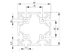 Länge 210mm - Aluminiumprofil 60x60L I-Typ Nut 6 (leicht), Produktbild-Vorschau 2