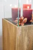 VIVANNO Windlicht Holz CANDELA Rechteckig, Antikbraun Produktbild-Vorschau 3