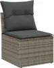 Garten-Sofa-Set mit Speicher 9 pcs Grau Poly Rattan Produktbild-Vorschau 5