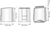 Technical drawings of a thermostatic actuator with dimensions indicated. Produktbild-Vorschau