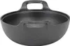 Wok en fonte avec 2 poignées Couvercle en bois Poêle à Voir les images du produit 7