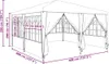 vidaXL Party-Zelt Blau 400 x 400 x 266 cm Polyethylen Produktbild-Vorschau 7