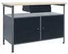 vidaXL Pracovný stôl čierny 120x60x85 cm Oceľ Náhľad obrázku produktu 8
