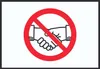 Handschlag verboten Schild kein Händeschütteln Symbol Produktbild-Vorschau 1