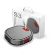 A robot vacuum cleaner and its packaging are displayed against a white background. Produktbild-Vorschau