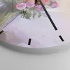 Wanduhr - Rund - Glasuhr - Blumen Vase Grafiken - 30x30cm - Produktbild-Vorschau 5