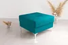Hocker Textil Neu Modern Weiß Farbe Klein Design Stoff Produktbild-Vorschau 2