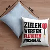 Trendation - Dart Deko-Kissen mit Füllung 40x40 Dartpfeil Produktbild-Vorschau 4