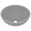 vidaXL Lavabo de luxe Rond Mat Gris clair 32,5x14 cm Voir les images du produit 8