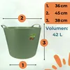 2er Set Flexibler Eimer 42 L Wäschewanne Mehrzweckkorb Produktbild-Vorschau 2
