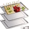 Sada 3 podnosov na servírovanie potravín z lesklej Náhľad obrázku produktu 1