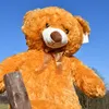 Teddybär 100 cm braun mit Schleife Kuscheltier Produktbild-Vorschau 3
