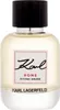 A perfume bottle with a black cap and a white label. Voir les images du produit
