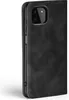 A black flip cover case for a smartphone is shown from the side. Produktbild-Vorschau