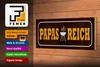Holzschild Spruch 27x10cm Papas Reich Grill Produktbild-Vorschau 4