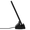 A black iPhone charging dock with a phone in it, shown from the side. Podgląd zdjęcia produktu