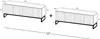 A diagram showing two TV cabinets with dimensions and a total length measurement. Produktbild-Vorschau