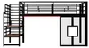Lit mezzanine en métal 90x200 cm avec escalier, espace de Voir les images du produit 13