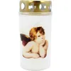set di 5 lumini da tomba Bianco con coperchio Candele da Anteprima dell’immagine prodotto 4