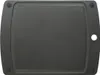 A top-down view of a black cutting board. Produktbild-Vorschau