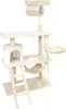 Arbre à chat beige / blanc Sisal 141cm Arbre d’escalade Voir les images du produit 1