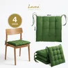 Lavea® Sitzkissen 40x40 cm - 4er Set,  mit Stoffbändern – Produktbild-Vorschau 2
