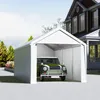 A white carport tent is set up in front of a house, with a classic green car parked inside. The scene is set outdoors with trees and mountains in the background. Náhled obrázku produktu