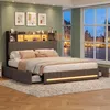 INONEFT Polsterbett 140x200cm mit USB, Bett mit Stauraum Produktbild-Vorschau 8