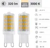 Two LED light bulbs with technical specifications listed next to them. Produktbild-Vorschau