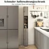 Mobiletto alto per bagno con illuminazione, cassetto e Anteprima dell’immagine prodotto 5
