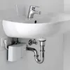 Ablaufgarnitur POP UP Ventil mit Überlauf + Röhrensiphon Produktbild-Vorschau 6