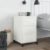 vidaXL Nachttisch Weiß 36x39x59 cm Stahl Produktbild-Vorschau 3