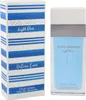 Dolce & Gabbana Light Blue Italian Love Pour Femme, 50 ml Eau de Toilette neben gestreifter Verpackung in Weiß und Blau. Produktbild-Vorschau