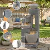 Merax LED zahradní fontána s designem vrstveného kamene, Náhled obrázku produktu 7