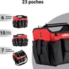 Wiltec Sac à outils 23 poches – 25 x 23 x 28 cm – pliant – Voir les images du produit 4