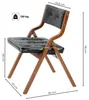 Set van 2 opklapbare eetkamerstoelen bekleed met kunstleer, Productafbeelding-voorbeeld 7