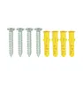 A set of screws and wall anchors against a white background. Produktbild-Vorschau