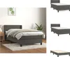 vidaXL Boxspringbett mit Matratze Dunkelgrau 90x190 cm Samt Produktbild-Vorschau 1